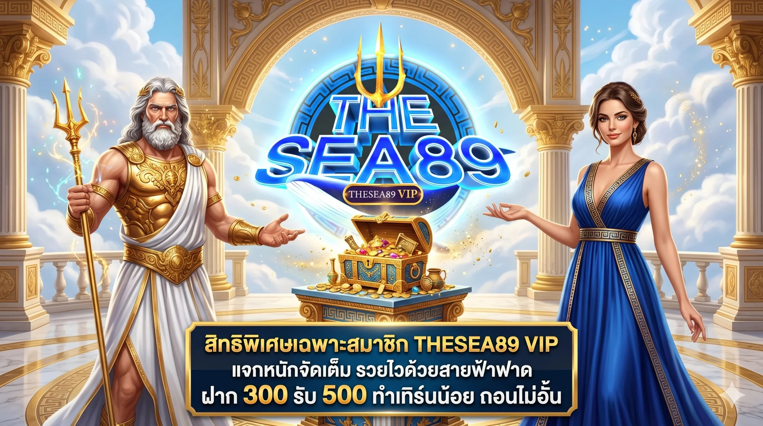 โปรโมชั่น THESEA89 VIP ฝากเงินรับโบนัสพิเศษทุกวัน ถอนไม่อั้น การันตีความมั่นคง